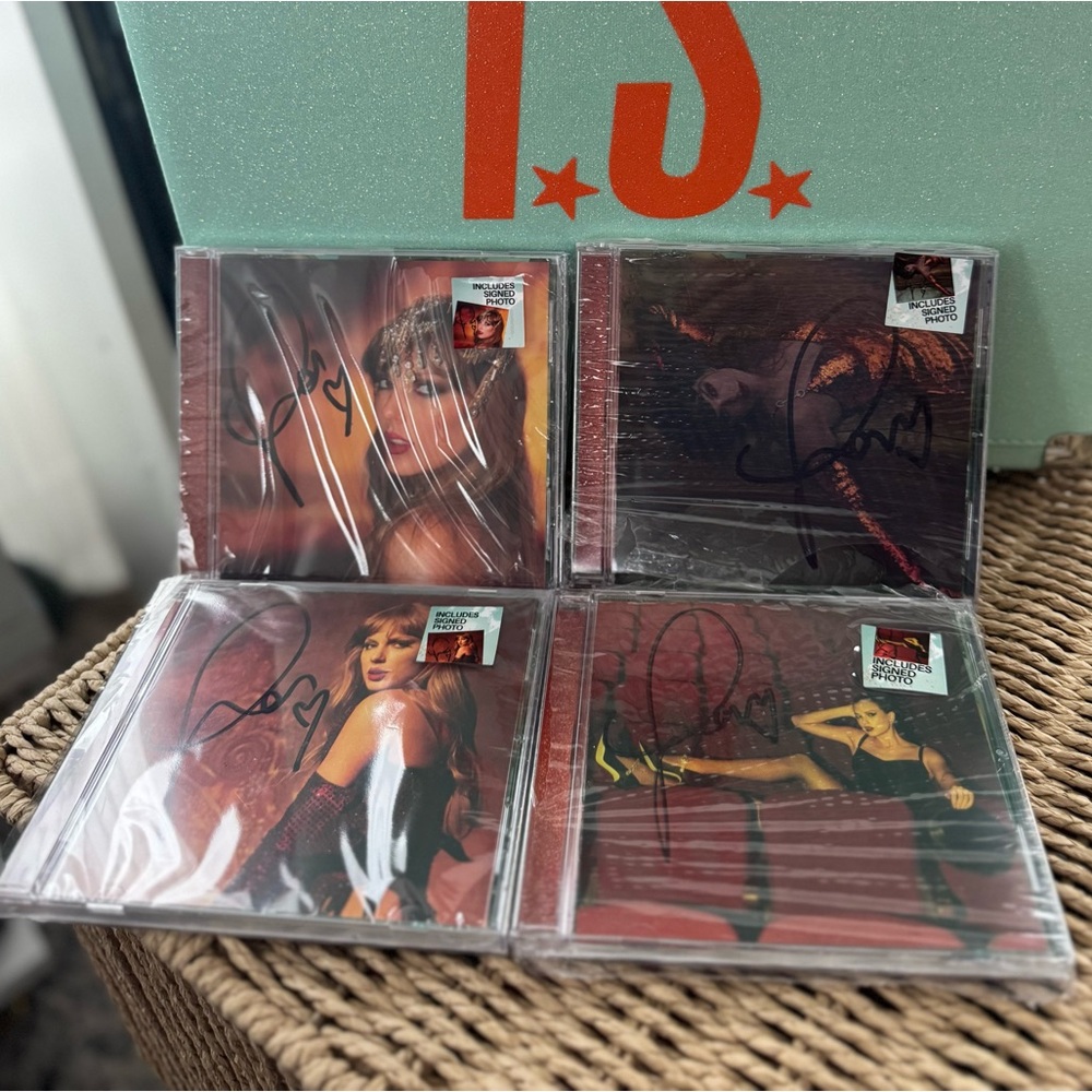 Taylor Swift The Life of a Showgirl Signed CDs (Full Set)